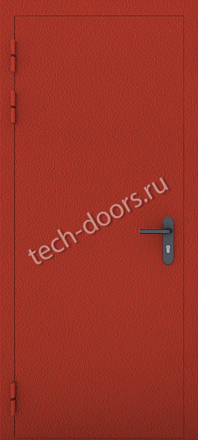 Противопожарная однопольная дверь красная 1080x2050